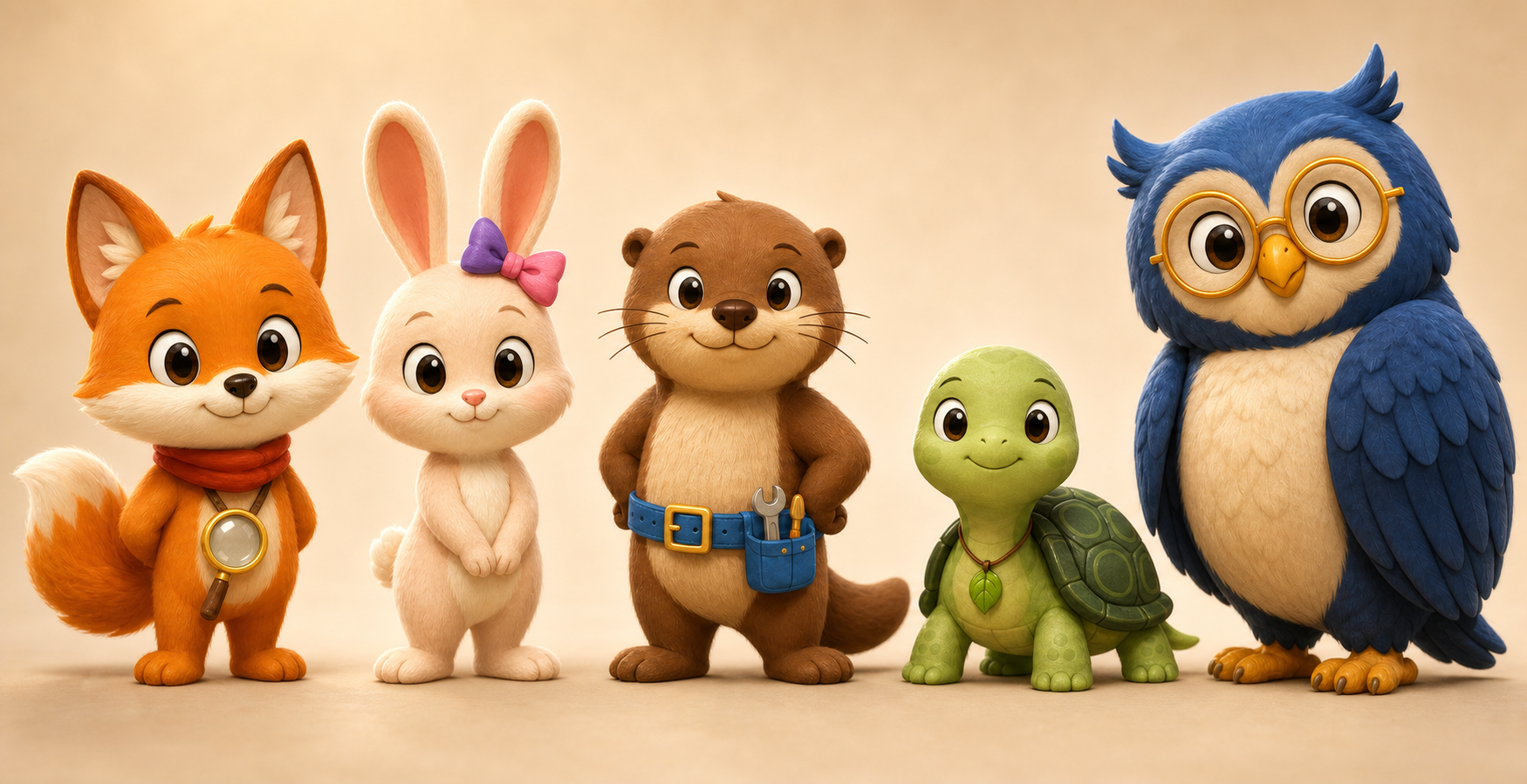 Die Curiosity Gang nebeneinander in Wonderwood